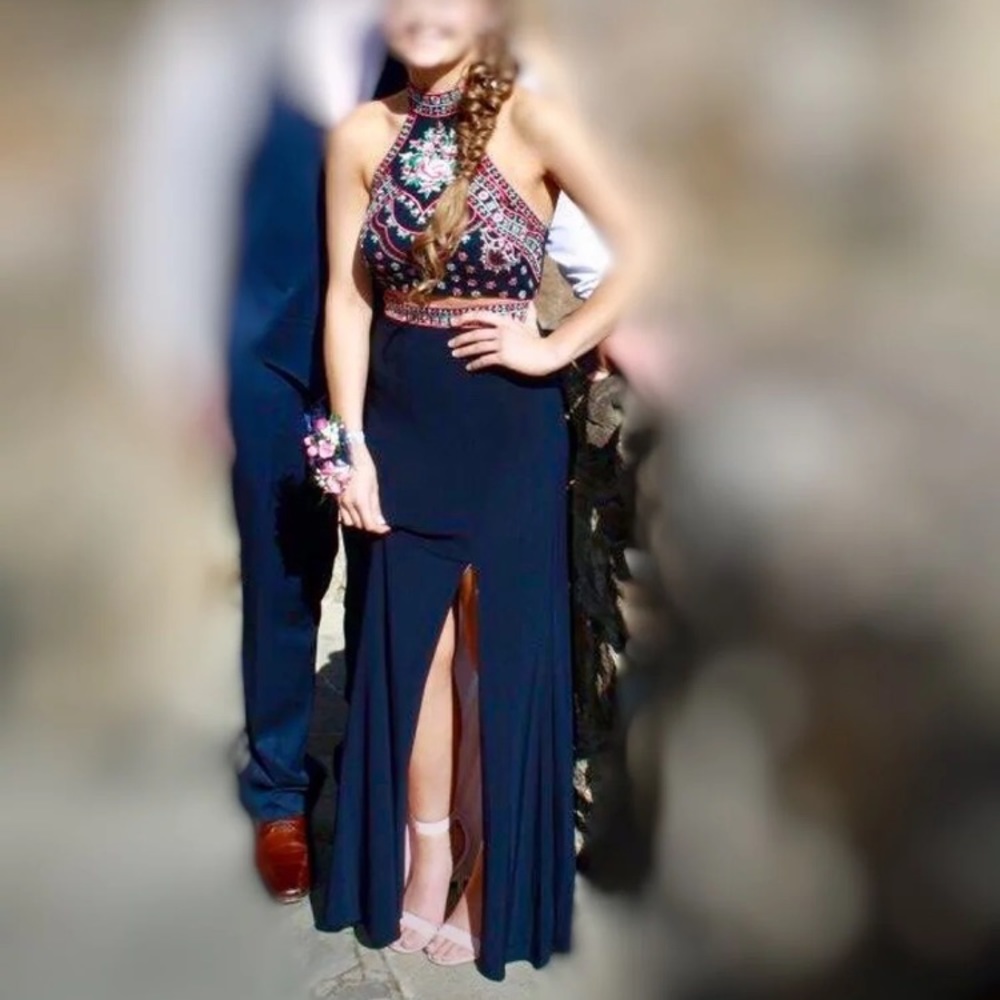 2 piece prom dress